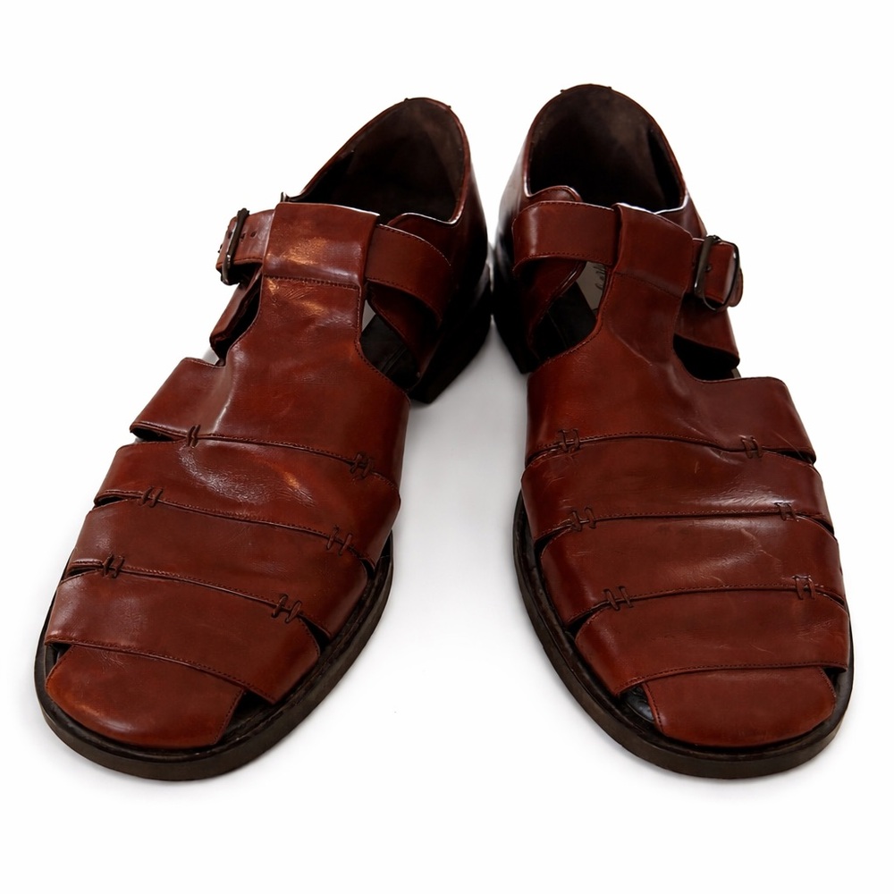 Mezlan Men's Brown Leather Fisherman Sandals size 14